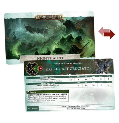 Games Workshop Warhammer Age of Sigmar Nighthaunt Warscroll Cards - View 3