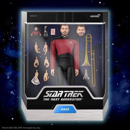 Super7 Star Trek: The Next Generation ULTIMATES! Commander Riker Plastic Action Figure - View 5