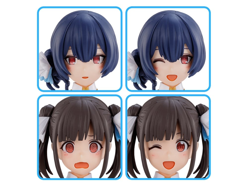 Bandai The Idolmaster Shiny Colors 30 Minutes Sisters Option Hairstyle & Face Parts (Chiyoko Sonoda & Rinze Morino) Accessory Kit Set - View 2