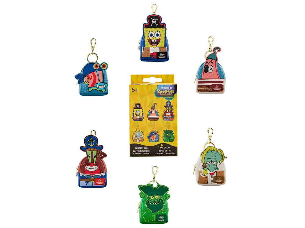 Loungefly The SpongeBob Movie: Search for SquarePants Random Mini Backpack Keychain Charm - View 2