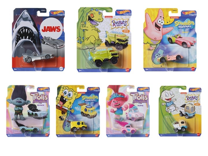 Hot Wheels Blockbuster Character Cars 1/50 Scale Case of 8 Vehicles - View 2