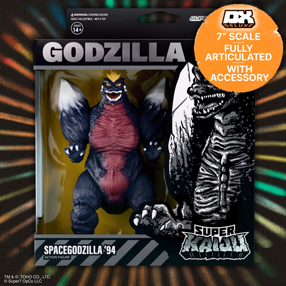 Super7 Toho Super Kaiju SpaceGodzilla (1994) 5.6-Inch Action Figure - View 6