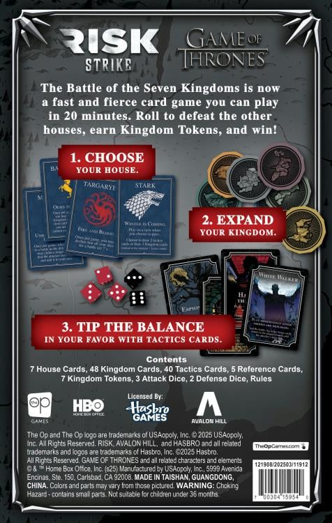 USAopoly Risk Strike: Game of Thrones Edition Board Game - View 7