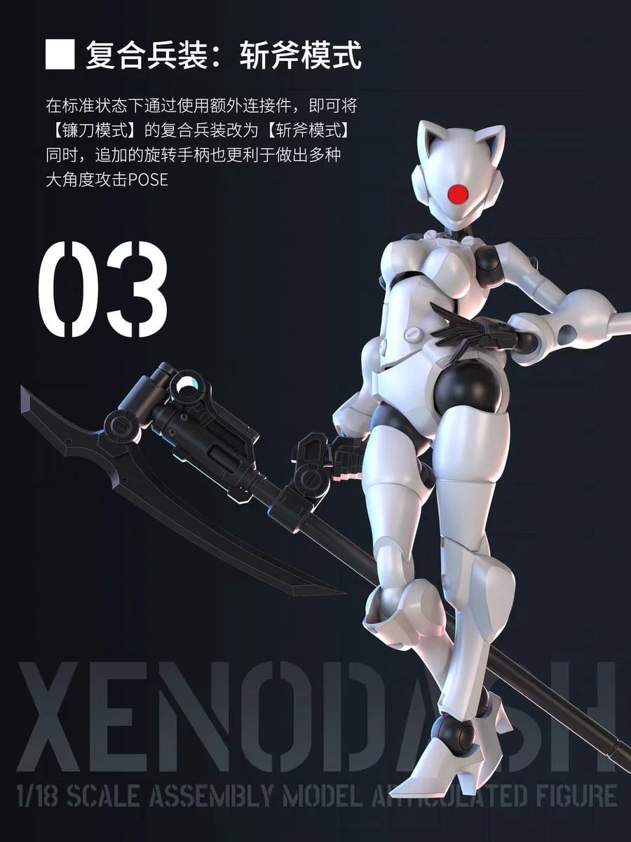 Sheik Mainland 3 Min Project Xenodash (Peach Ver.) 1/18 Scale Plastic Model Kit - View 6