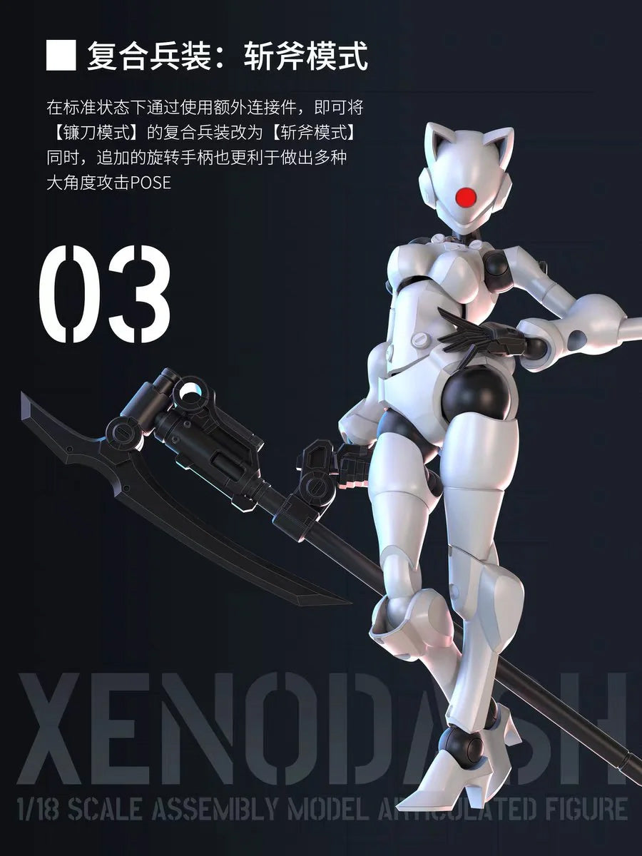 Sheik Mainland 3 Min Project Xenodash (White Ver.) 1/18 Scale Plastic Model Kit - View 6