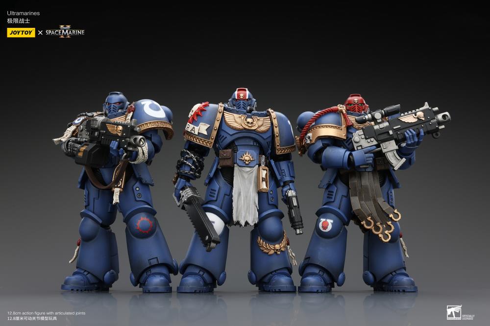 JoyToy Warhammer 40,000: Space Marine 2 Ultramarines Brother Chairon 1/18 Scale Plastic Action Figure - View 9