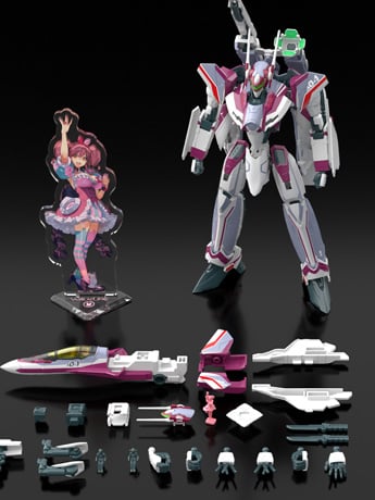 Bandai Macross Delta HG VF-31C Siegfried (Mirage Farina Jenius) 1/100 Scale Deluxe Model Kit Set
