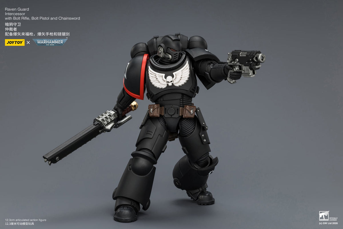 JoyToy Warhammer 40,000 Raven Guard Intercessor 1/18 Scale Plastic Action Figure 4.8-Inch - View 11