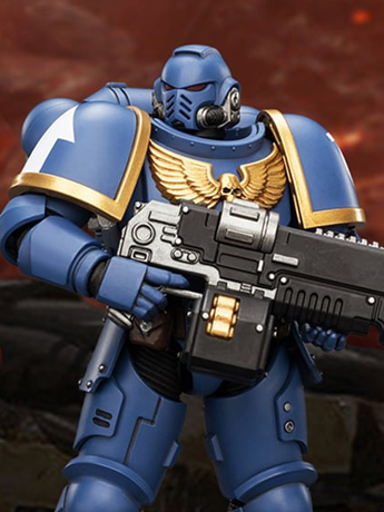 JoyToy Warhammer 40,000 Ultramarines Intercessor 1/18 Scale Plastic Action Figure 4.8-Inch