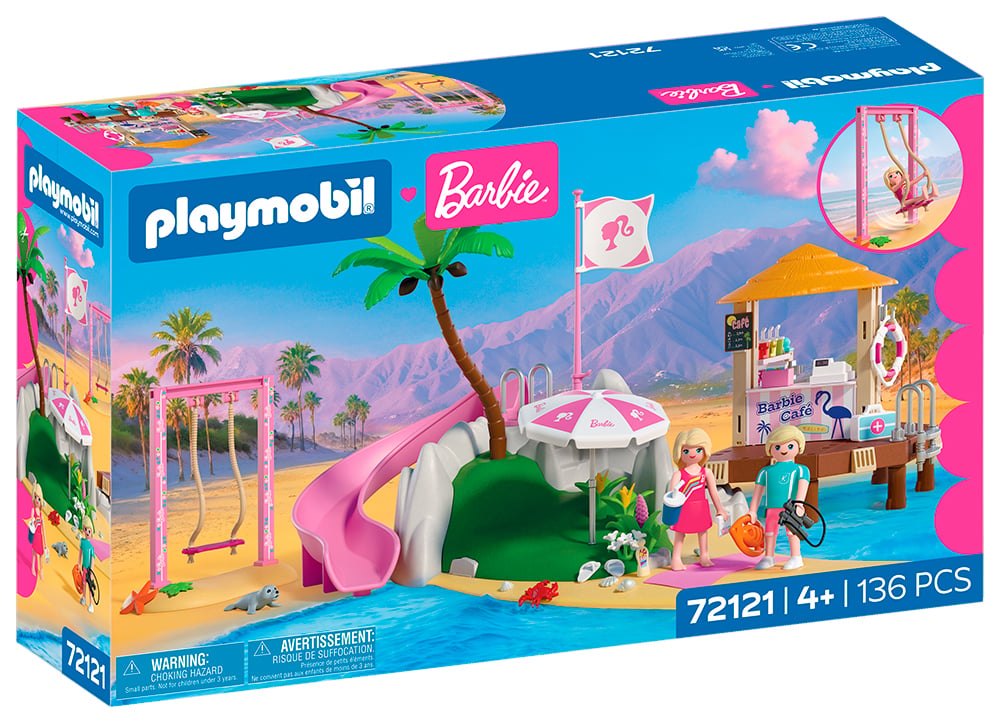 Playmobil x Barbie Beach Cafe Playset with Barbie and Ken Figures - View 4