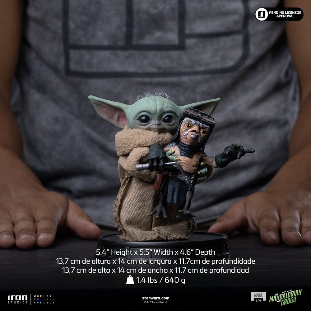 Iron Studios Star Wars: The Mandalorian and Grogu Legacy Replica Grogu No Squeezy 1/4 Scale Polystone Statue - View 8