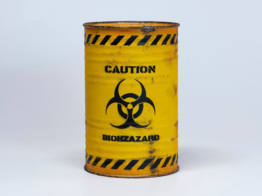 MMMToys Biohazard Waste Bin 1/6 Scale Metal Accessory - View 2