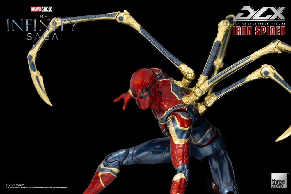 threezero Marvel Avengers: The Infinity Saga DLX Iron Spider 1/12 Scale 6.5-Inch Action Figure - View 17