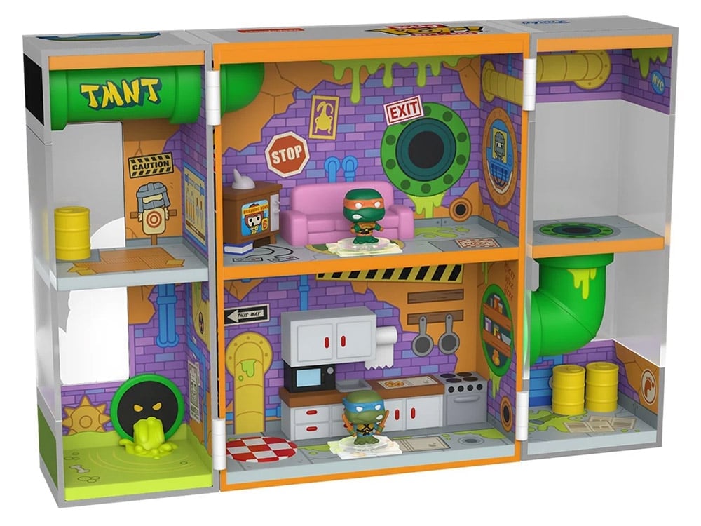 Funko Teenage Mutant Ninja Turtles Bitty Pop! Bitty Box Sewer Lair with Michelangelo and Leonardo - View 2