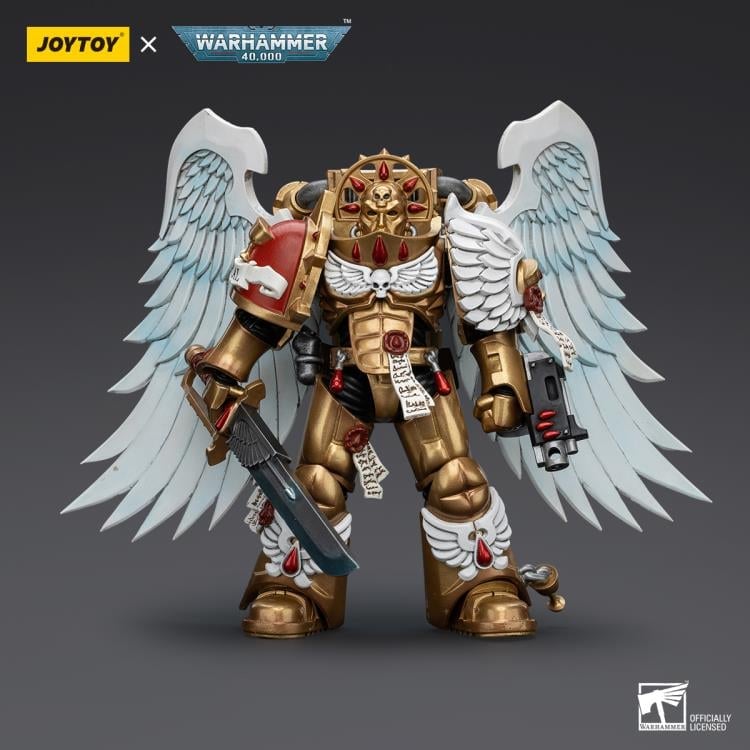 JoyToy Warhammer 40K Blood Angels Sanguinary Guard with Encarmine Sword (Ver. 1) 1/18 Scale Action Figure - View 3