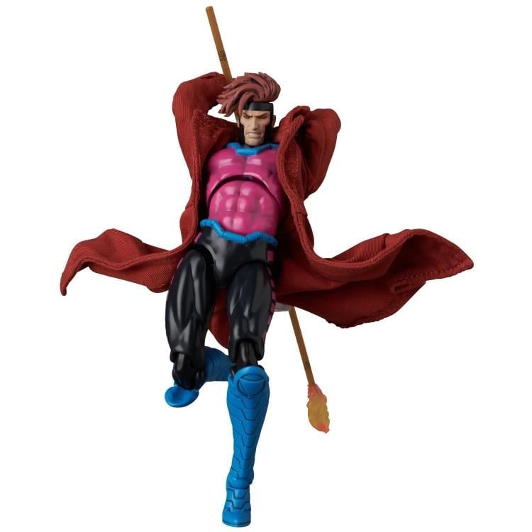 Medicom Toy MAFEX No.287 Marvel Comics Gambit (Comic Variant Ver.) Action Figure, 6-Inch - View 9