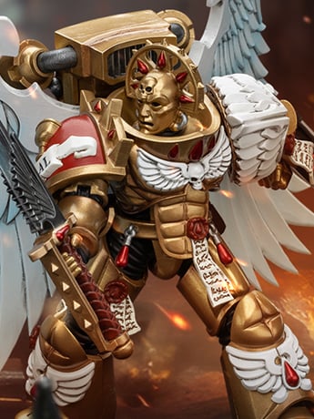 JoyToy Warhammer 40K Blood Angels Sanguinary Guard with Encarmine Sword (Ver. 1) 1/18 Scale Action Figure