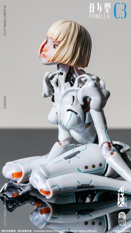 GUKE AI Agent Femella C3 Solid Color Edition 1/12 Scale 7-Inch Action Figure - View 15