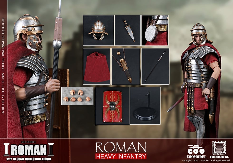 COO Model HH Model Roman Heavy Infantry 1/12 Scale Figure - View 12