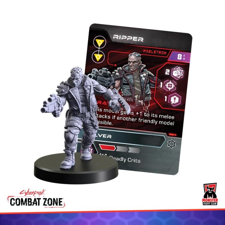 Monster Fight Club Cyberpunk Red Combat Zone Maelstrom Faction Starter Box Miniatures Set - View 9