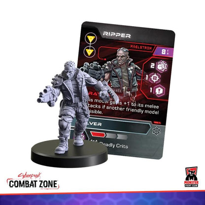 Monster Fight Club Cyberpunk Red Combat Zone Maelstrom Faction Starter Box Miniatures Set - View 9