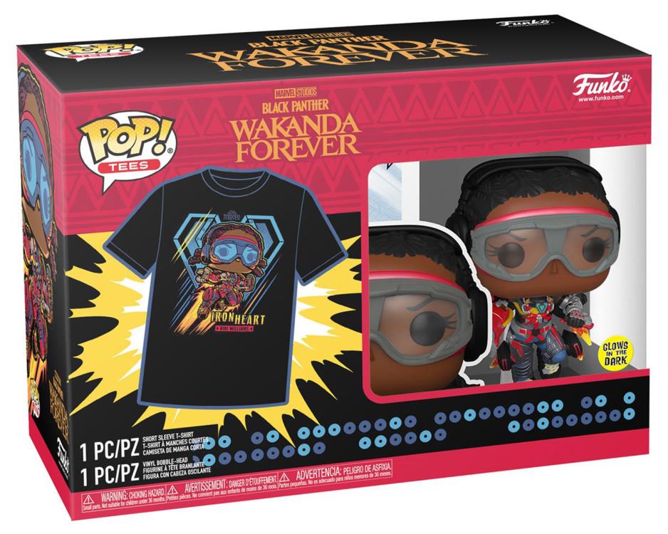 Funko Pop! and Tee Marvel Black Panther: Wakanda Forever Ironheart MK1 Glow-in-the-Dark Set - View 4