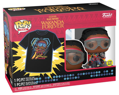 Funko Pop! and Tee Marvel Black Panther: Wakanda Forever Ironheart MK1 Glow-in-the-Dark Set - View 4