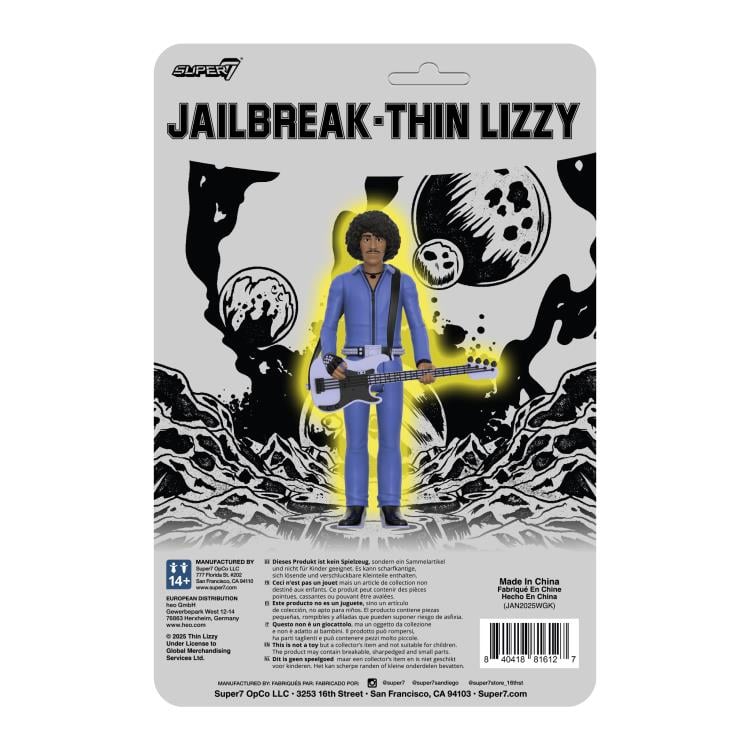 Super7 Thin Lizzy ReAction Phil Lynott (Jailbreak) Retro Figure - View 8