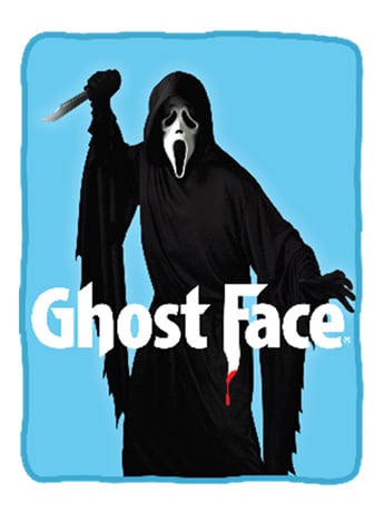 Surreal Entertainment Ghost Face Blue Fleece Blanket 60-Inch