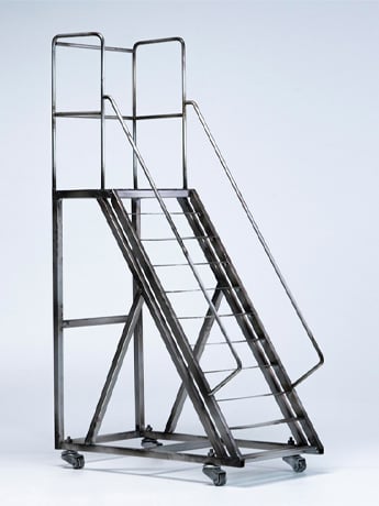 MMMToys Mobile Work Platform Ladder 1/6 Scale Diorama Accessory, 18-Inch Metal