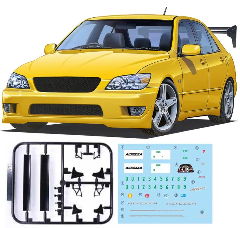 Fujimi ID-335 Toyota Altezza RS200 (with GT W Wing) 1/24 Scale Plastic Model Kit - View 4