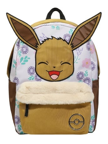 Bioworld Pokemon Eevee 17-Inch Backpack in Poly Fabric