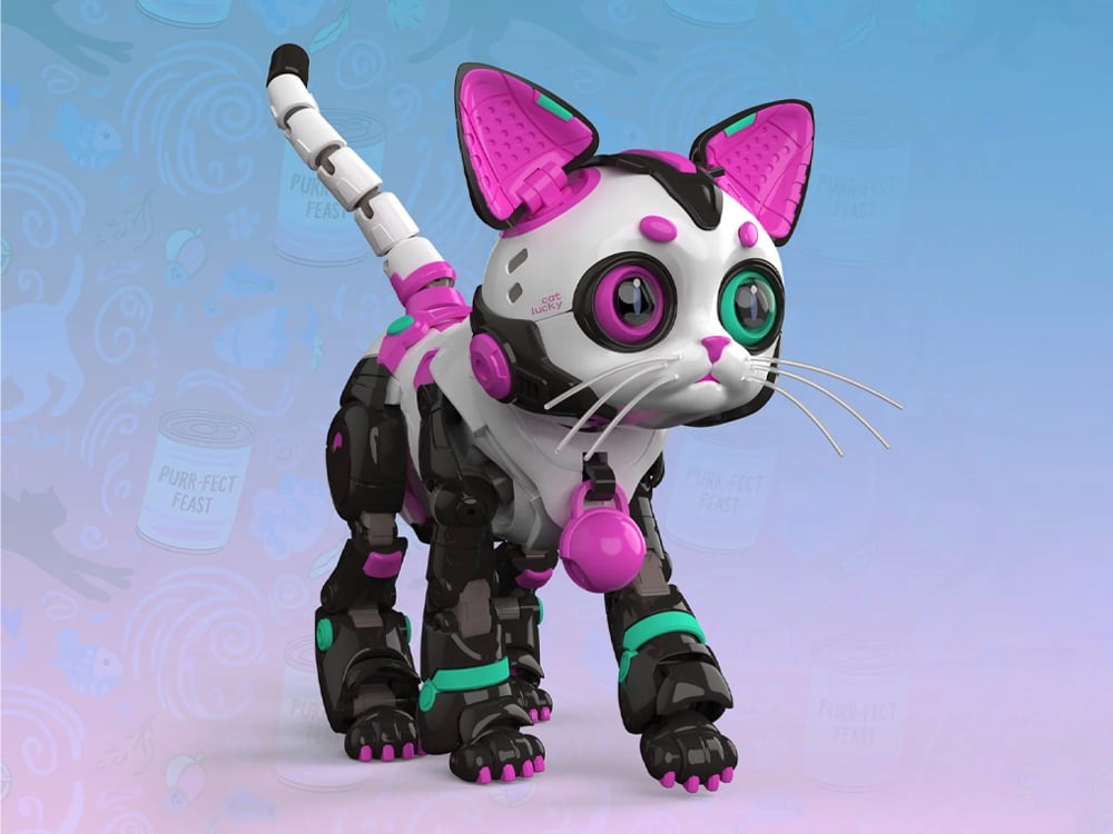 Sensmeta Cyber Zoo Cat28-A White and Black Ver. Limited Edition 4-Inch Action Figure - View 2