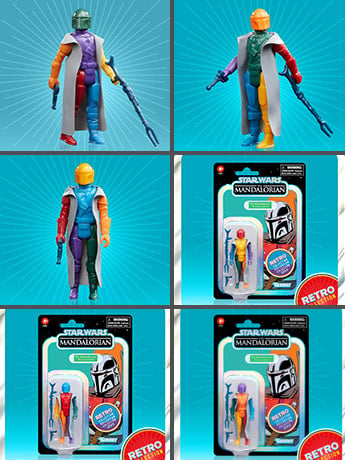 Hasbro Star Wars Retro Collection The Mandalorian Prototype Edition Case of 8 Plastic Figures