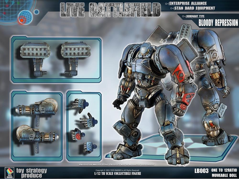 Toys Raider Live Battlefield Conqueror Mecha Dominant Type Bloody Repression 1/12 Scale Figure - View 13