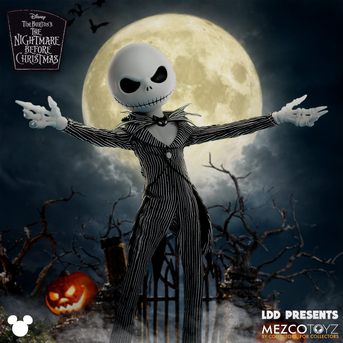 Mezco Toyz LDD Presents: The Nightmare Before Christmas Jack Skellington 10-Inch Collectible - View 3