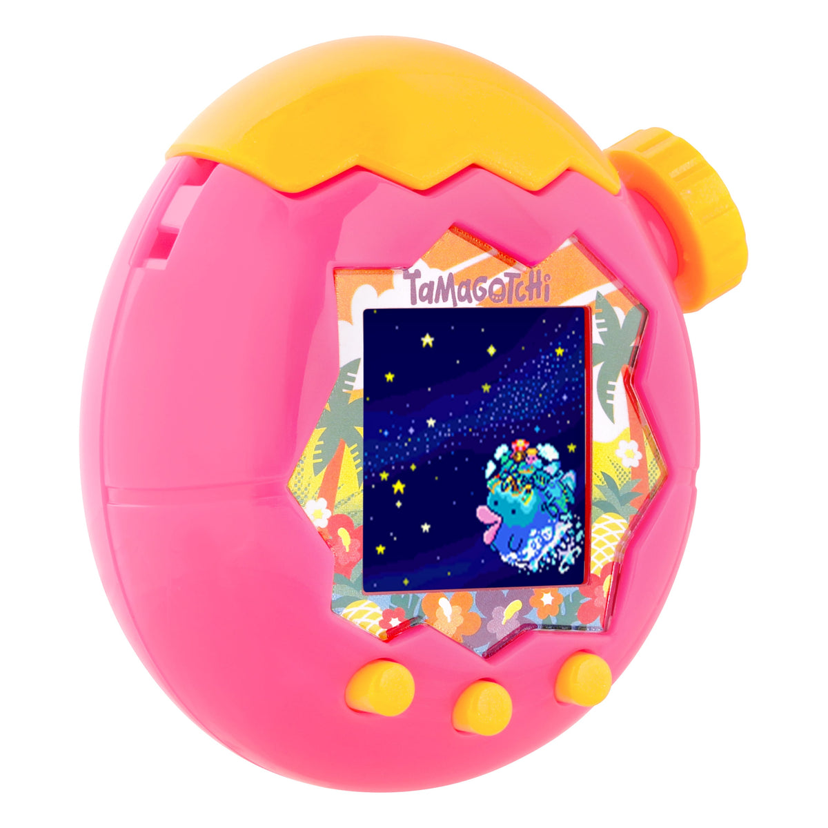 Bandai Tamagotchi Paradise (Orange Tropics) Plastic Virtual Pet, 3-Inch - View 4