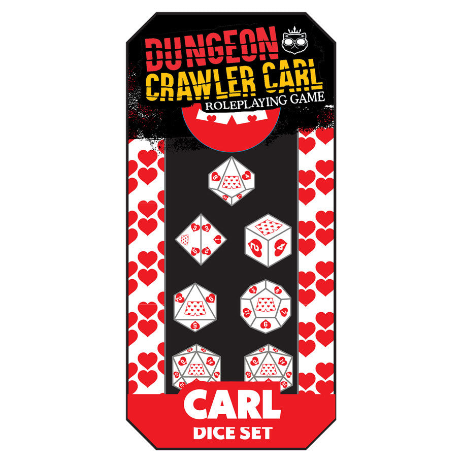 Renegade Game Studios Dungeon Crawler Carl Roleplaying Game Carl's Enchanted Big Boi Boxers Acrylic Dice Set - View 3