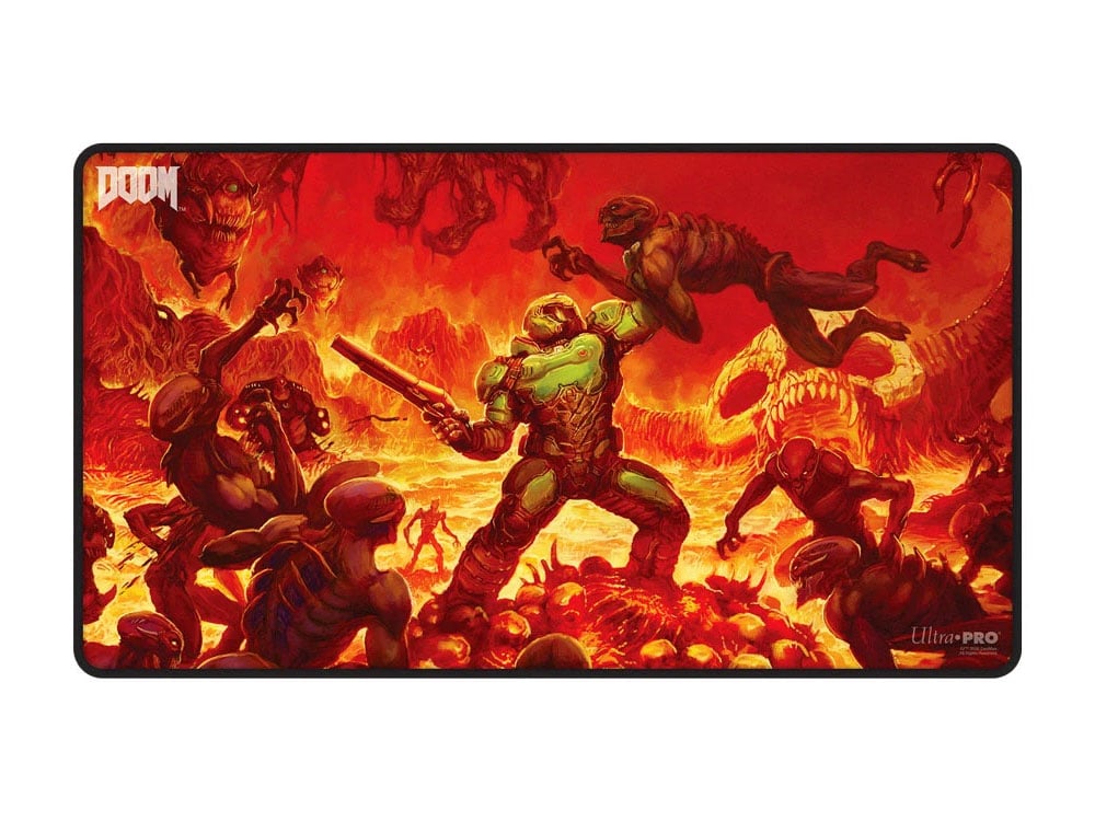 Ultra Pro Doom Creatures of Hell Doom Slayer Stitched Edge Playmat (13.5-Inch) - View 2