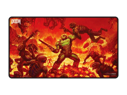 Ultra Pro Doom Creatures of Hell Doom Slayer Stitched Edge Playmat (13.5-Inch) - View 2