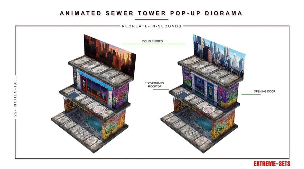 Extreme-Sets Animated Sewer Tower 1/12 Scale Pop-Up Diorama from the Multiverse Collection - View 5