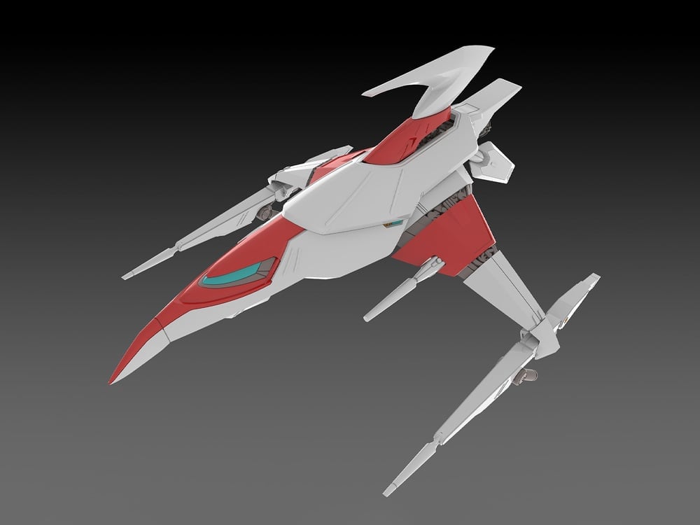 Plum Darius 3F-1B Silver Hawk Space Fighter 1/144 Scale Model Kit (Reissue) - View 2