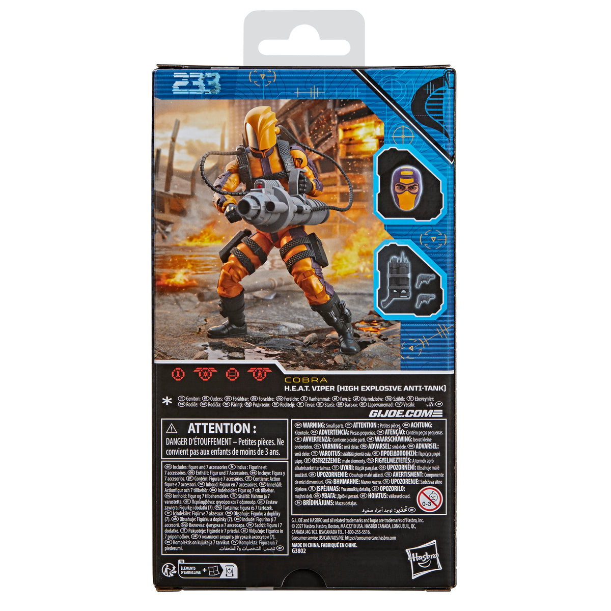 Hasbro G.I. Joe Classified Series #253 H.E.A.T. Viper Action Figure - View 17