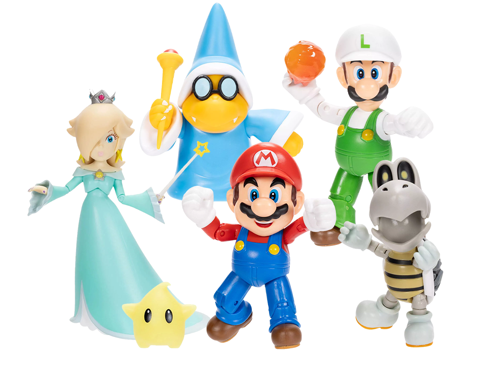 Jakks Pacific World of Nintendo Wave 52 4-Inch Scale Set of 5 Action Figures - View 2