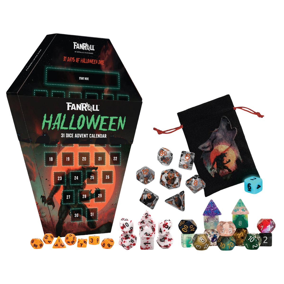 FanRoll Dice Goblin 2026 Halloween Advent Calendar Dice Set - View 3
