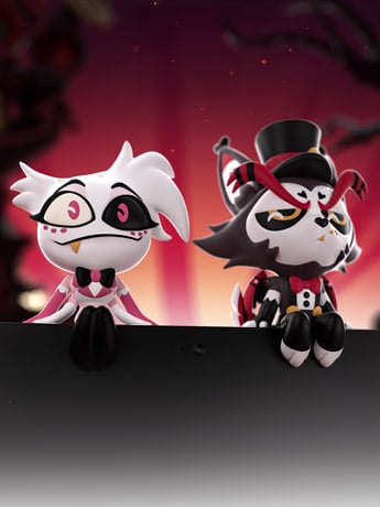 YouTooz Hazbin Hotel Monitor Buddiez Angel Dust & Husk Vinyl Figure Set