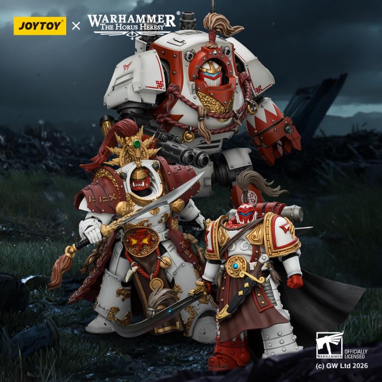 JoyToy Warhammer The Horus Heresy White Scars Hibou Khan Seeker of Atonement with The Breath of the Storm Powersword 1/18 Scale Action Figure - View 14