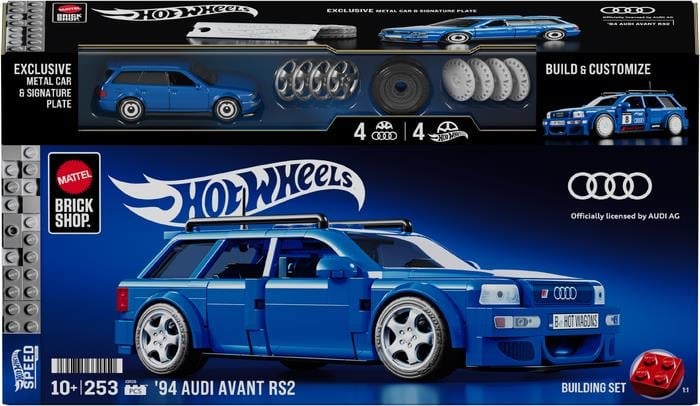 Hot Wheels Speed Series Mattel Brick Shop 1994 Audi Avant RS2 1/32 Scale Building Set - View 12
