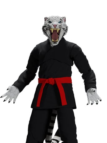 Icon Heroes Zoo Jitsu Fighters Taj the White Tiger Black Gi Action Figure