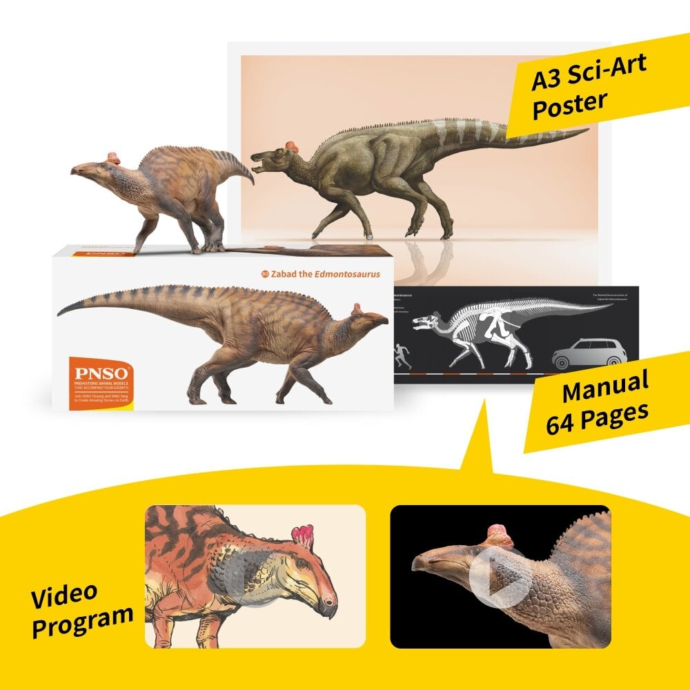 PNSO Prehistoric Art Models Zabad the Edmontosaurus PVC Dinosaur Figure - View 7